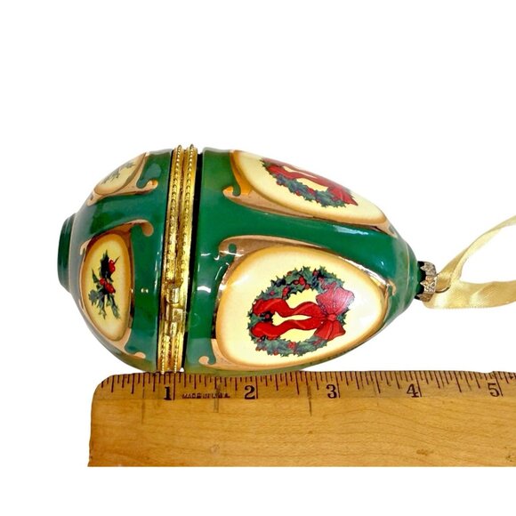 Mr. Christmas Musical Enamel Christmas Egg 2006 Plays The First Noel 4.5' x 2" - Picture 13 of 15